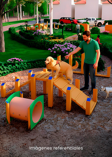 Parque PET Friendly: Lugar seguro donde tus mascotas pueden explorar, jugar y socializar.