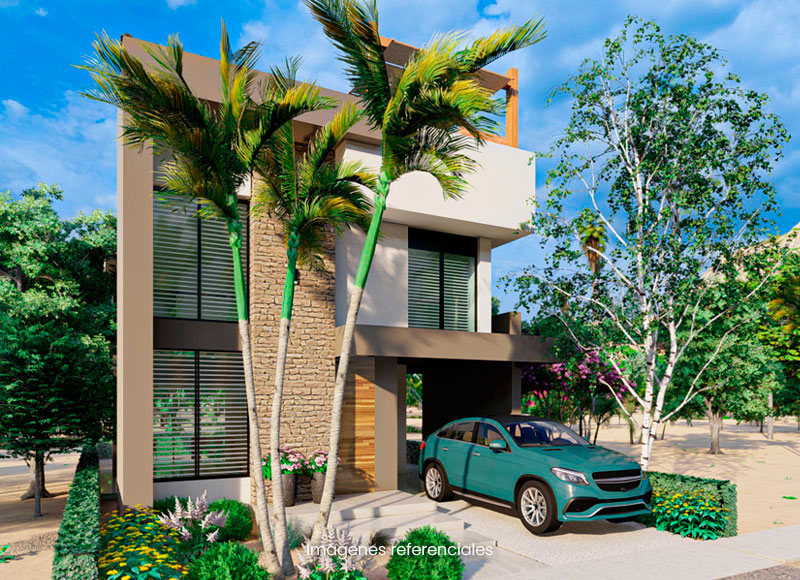 Casa contemporánea de dos pisos con terraza ideal para parrillas, ventanales amplios y cochera, pensada para disfrutar.